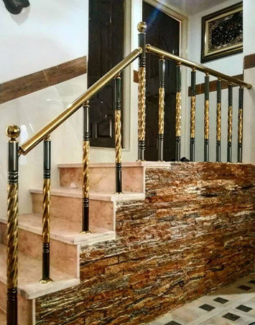 نرده استیل طلایی